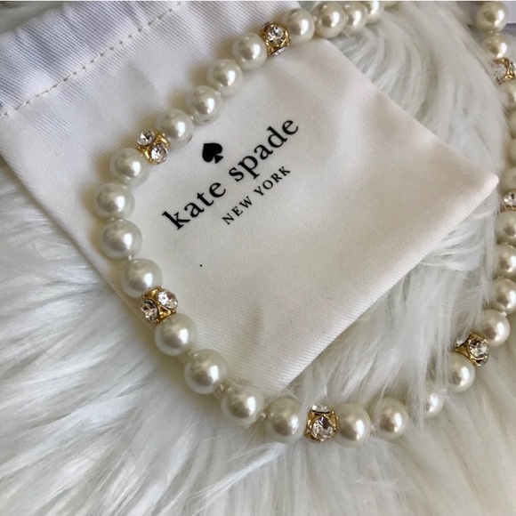 NEW Kate Spade pearl diamond necklace - Picture 3 of 7